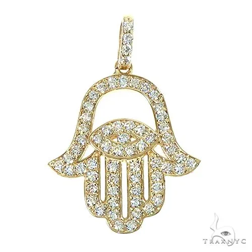 RINA - For Him FACTORY 14K Gold Diamond Hamsa Pendant 66392 in Rose Gold – Pendant