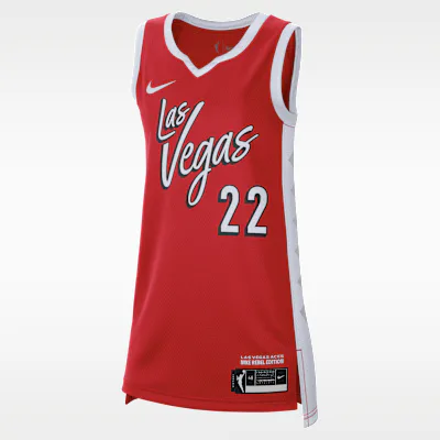 Nike A'ja Wilson Las Vegas Aces 2026 Rebel Edition Nike Dri-FIT WNBA Rebel Jersey - University Red