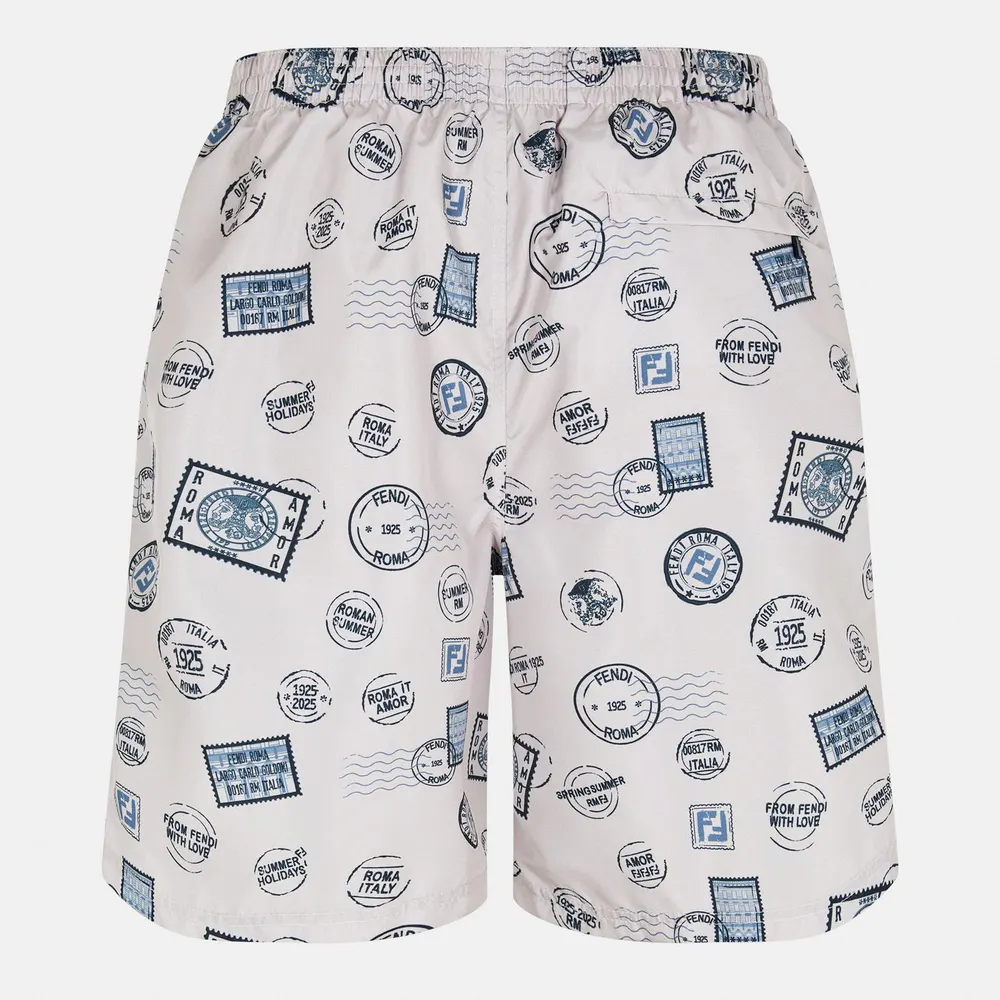 Fendi Men's Postcard Woven Tracksuit Shorts detail 2
