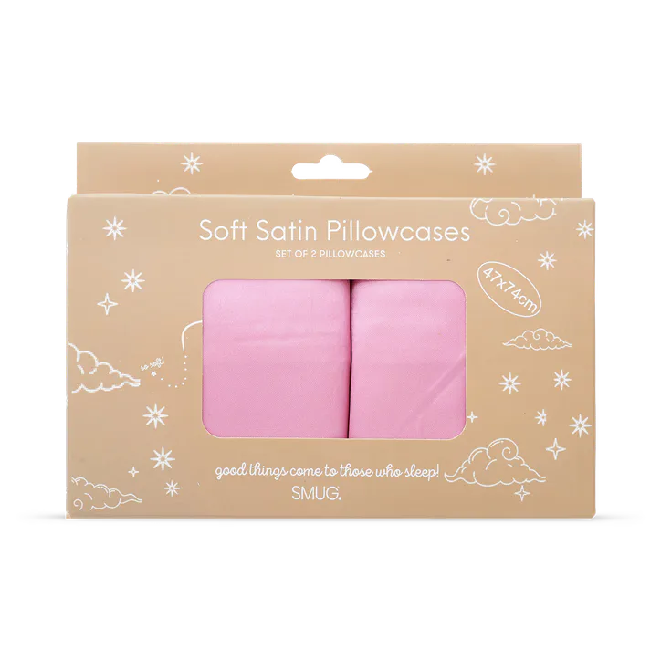Smug Soft Satin Pillowcase Set - Blush, additional product view 2