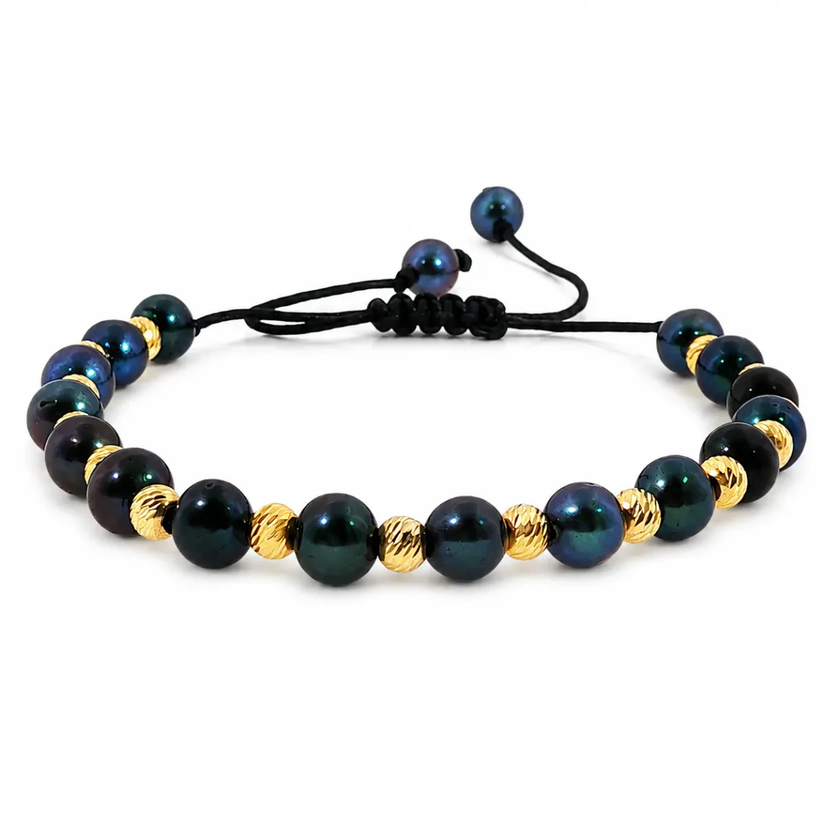 EMMA - For Him MERCHANDISE Black Pearl Bead Accent Bracelet 71496