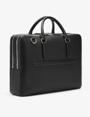 SMYTHSON Ludlow Large grained-leather briefcase detail 3