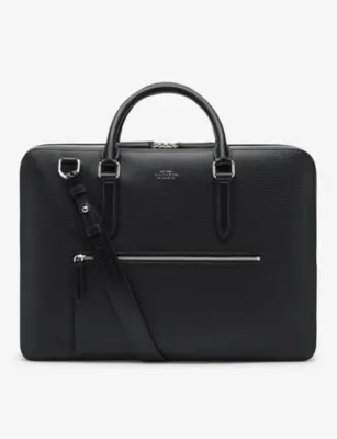 SMYTHSON Ludlow Large grained-leather briefcase
