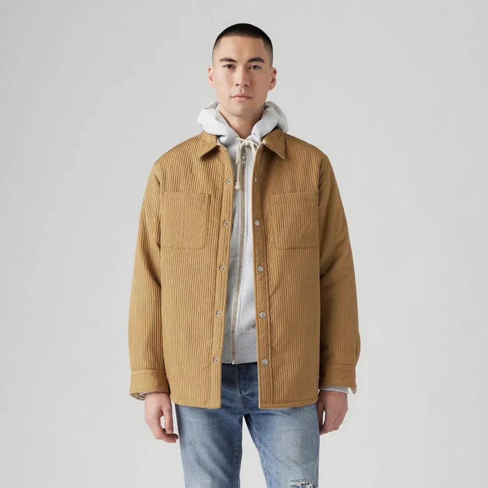 Levis Men's Bryant Padded Reversible Green Overshirt detail 2