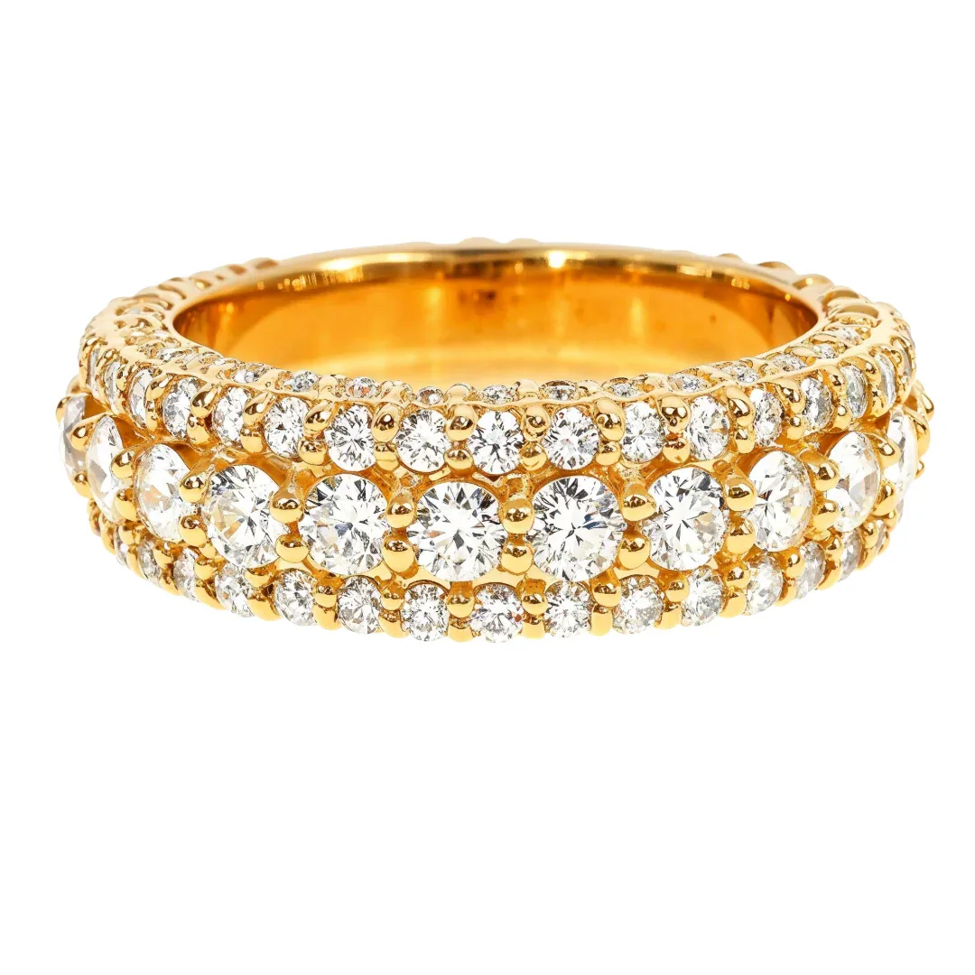 AHMED - MOON JEWELRY 14K Gold Eternity Diamond Ring 66872 in Rose / 10 – Ring