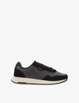 BOSS Brand-Print Woven Low-Top Trainers - EUR 45 / 11 UK MEN