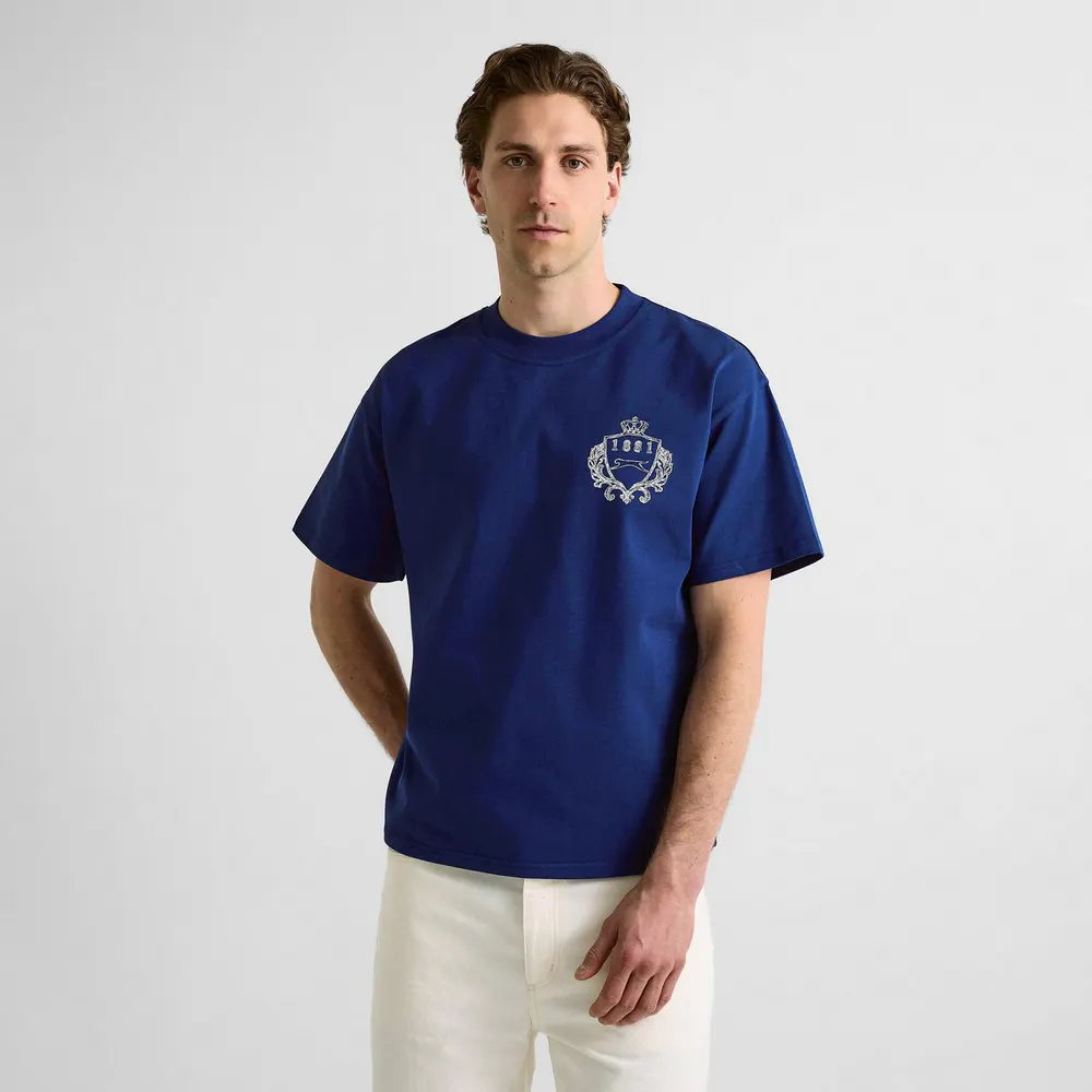 Slazenger Off-Court Mens Off-Court Emblem T-Shirt in Blue, additional product view 3
