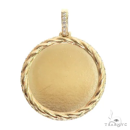 RINA - SUNNY 2 14K Gold Side Diamond Frame Memorial Photo Pendant 66801 in Rose Gold – Pendant