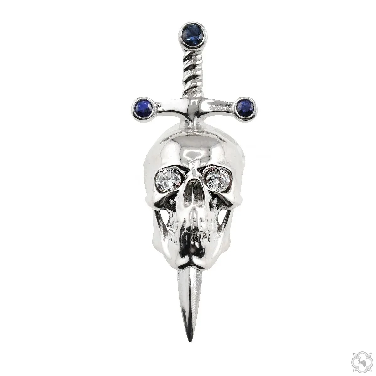 MARYAM - For Him SILVER Deathblade Skull Pendant 70654 – Pendant Set