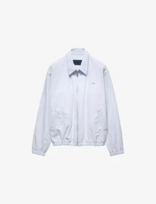 PRADA Boxy-Fit Chambray Cotton Blouson Jacket