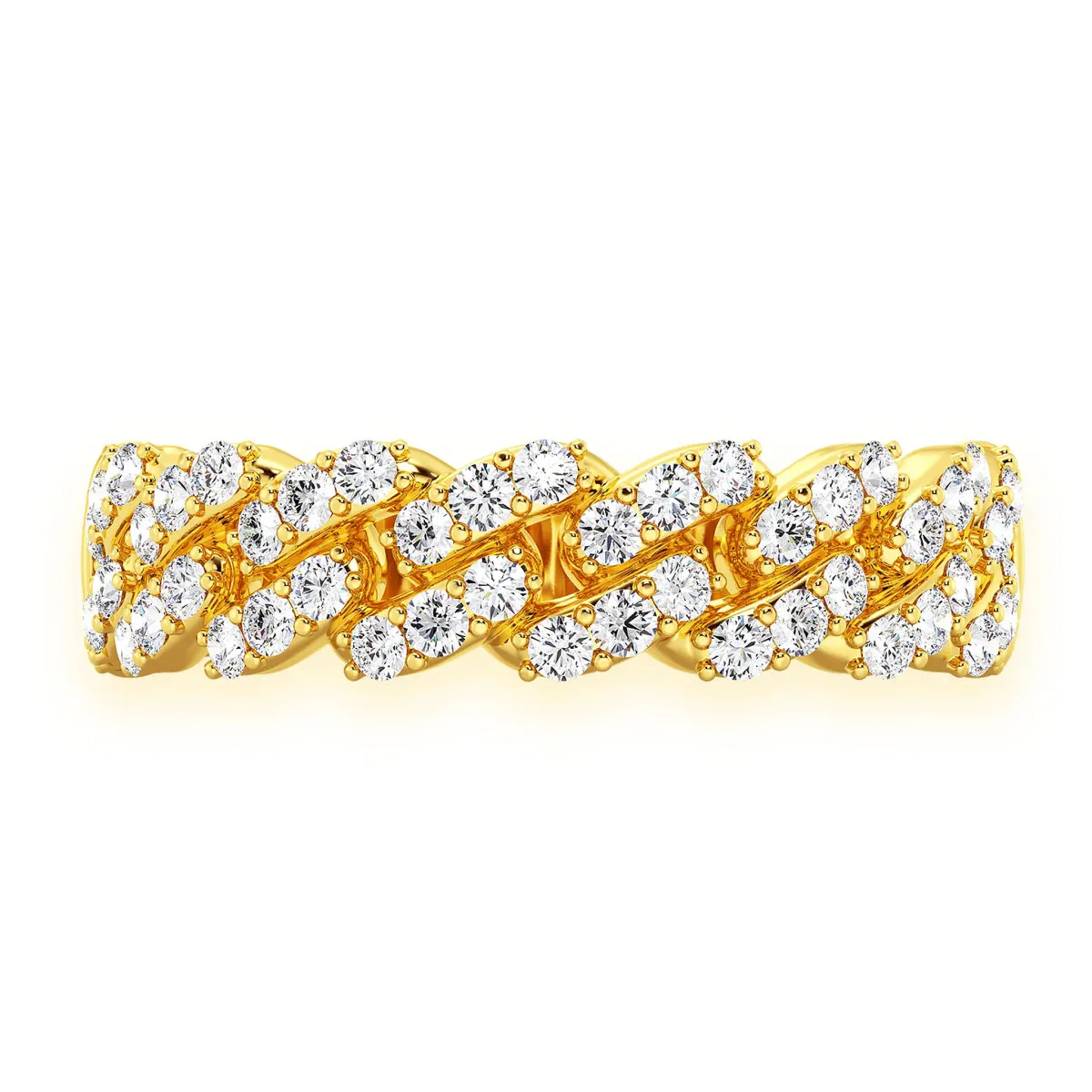 For Him Iced Out Cuban Ring in 7.5mm | 0.55ctw / Rose Gold / Lab Grown Diamond – Ring