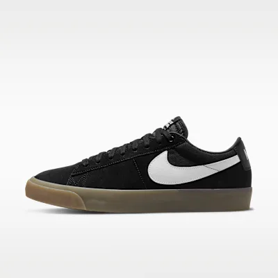 Nike SB Zoom Blazer Low Pro GT Skate Shoes - Black/Black/White/White