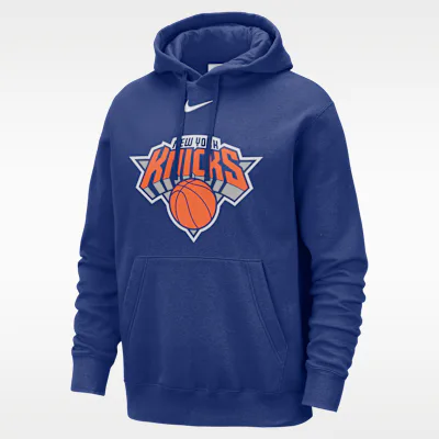 Nike New York Knicks Club Men's Nike NBA Pullover Hoodie - Rush Blue/White