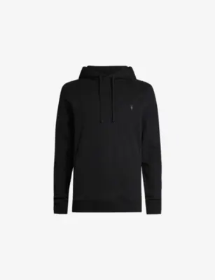 ALLSAINTS Raven Logo-Embroidered Zip-Up Cotton Hoody