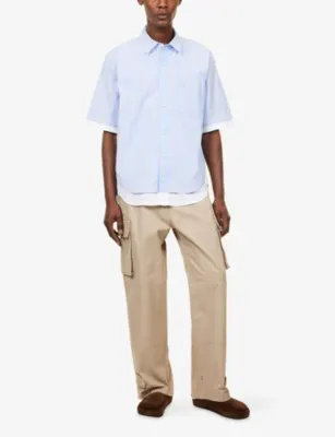 SIMKHAI Steven Double-Layer Cotton Shirt detail 2