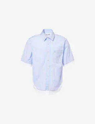 SIMKHAI Steven Double-Layer Cotton Shirt
