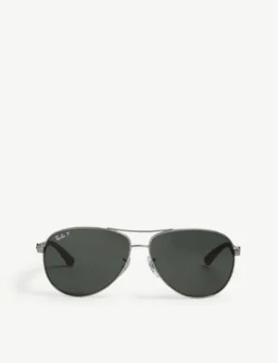 RAY-BAN RB8313 Tech aviator sunglasses in GUNMETAL – Mens | Sunglasses | Aviators