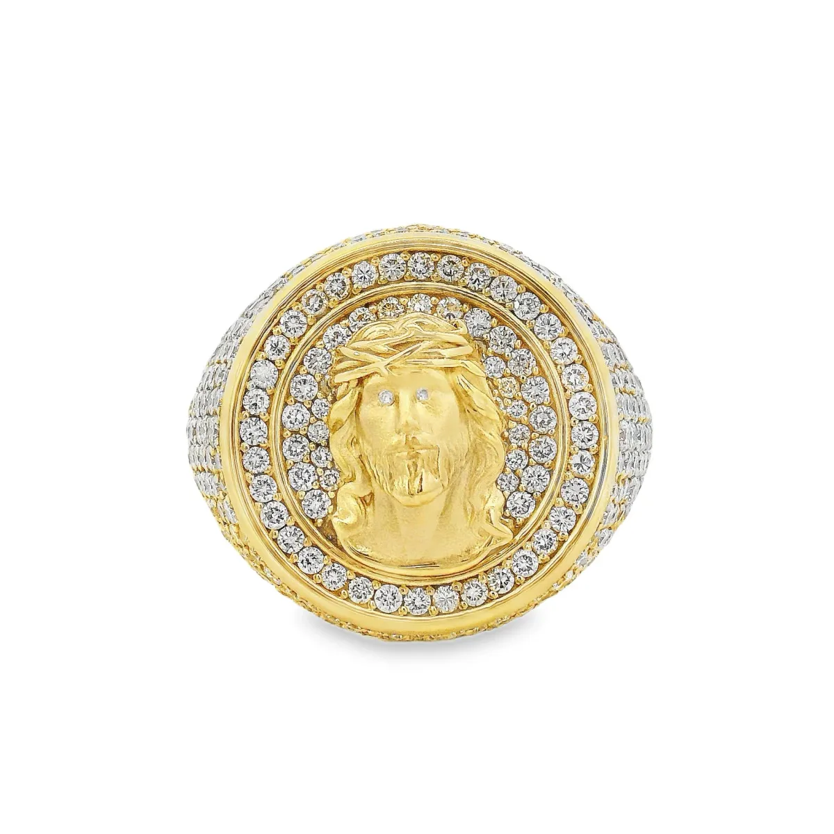 RINA - For Him CUSTOM Circular Mens Ring With Jesus Head 71015 in Rose / 10 – Ring