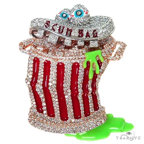 RINA - For Him CUSTOM Custom Made Two Tone Scum Bag Diamond Pendant 67588