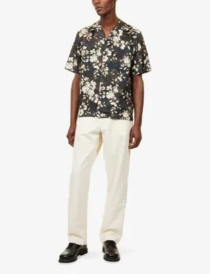 SIMKHAI Casper Floral-Print Silk Shirt detail 2