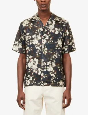 SIMKHAI Casper Floral-Print Silk Shirt detail 3