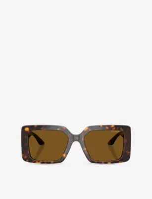 VERSACE VE4505U Square-Frame Tortoiseshell Acetate Sunglasses