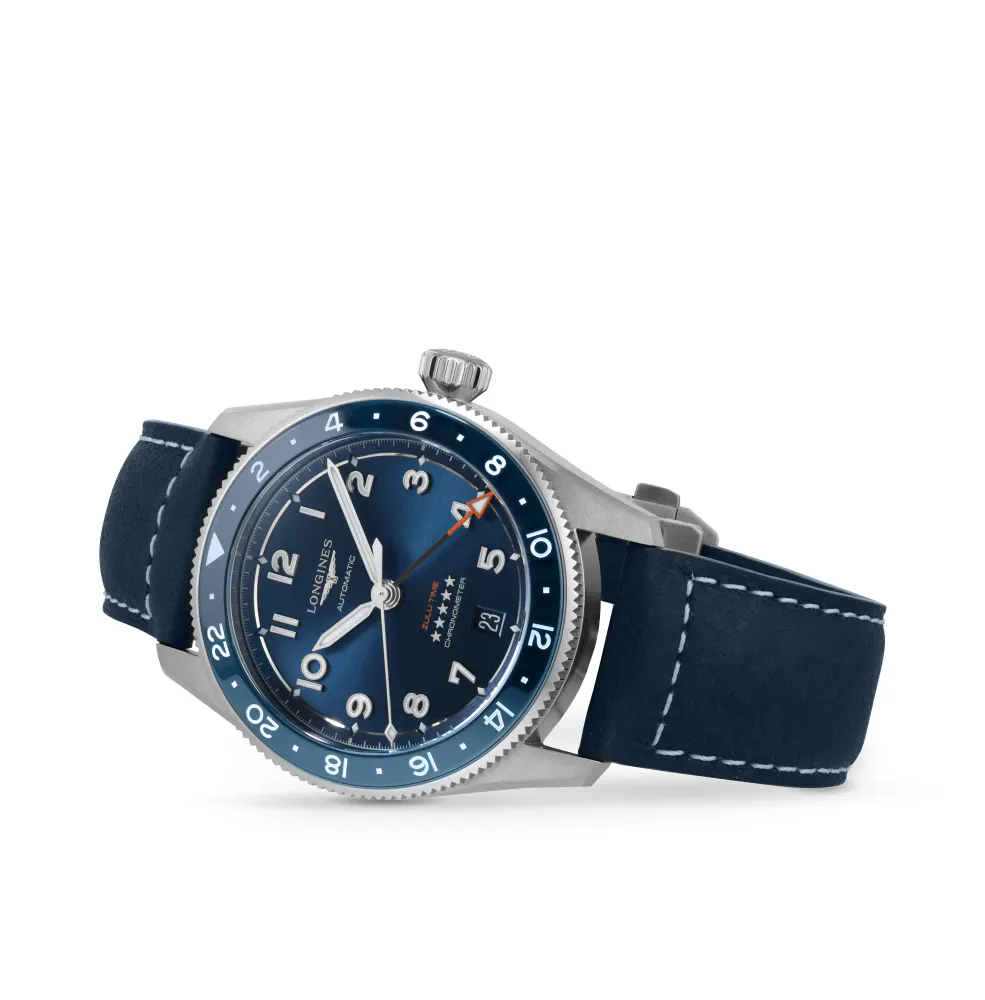 Longines Spirit Zulu Time 39mm Mens Watch Blue detail 2