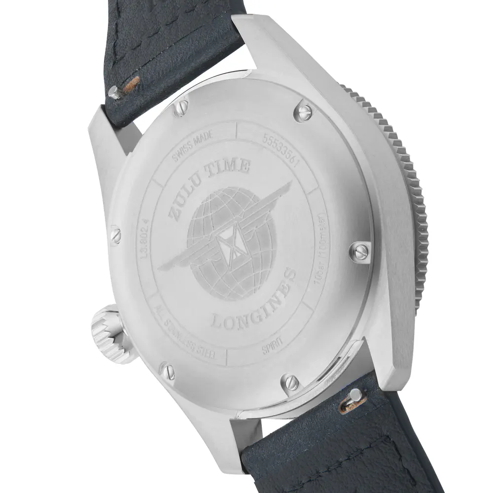 Longines Spirit Zulu Time 39mm Mens Watch Blue detail 3