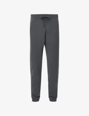 ALLSAINTS Raven logo-embroidered cuffed cotton-jersey jogging bottoms - CARTER GREY detail 2