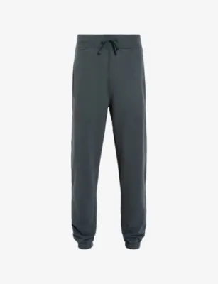 ALLSAINTS Raven logo-embroidered cuffed cotton-jersey jogging bottoms - CARTER GREY detail 3