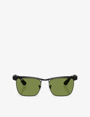 RAY-BAN RB3875 Wayfarer Deluxe Square-Frame Metal Sunglasses