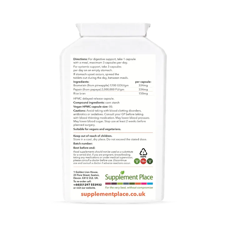 Supplement Place Bromelain & Papain Proteolytic Enzymes |120 Capsules detail 2