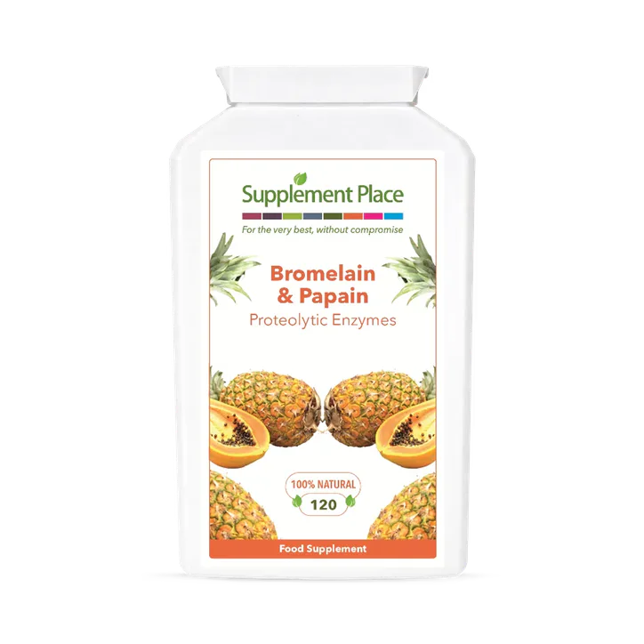 Supplement Place Bromelain & Papain Proteolytic Enzymes |120 Capsules