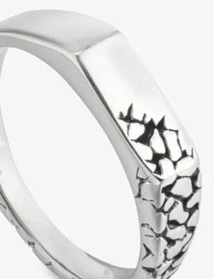 CLOCKS AND COLOURS Scorched Earth Stainless Steel Ring - J detail 3