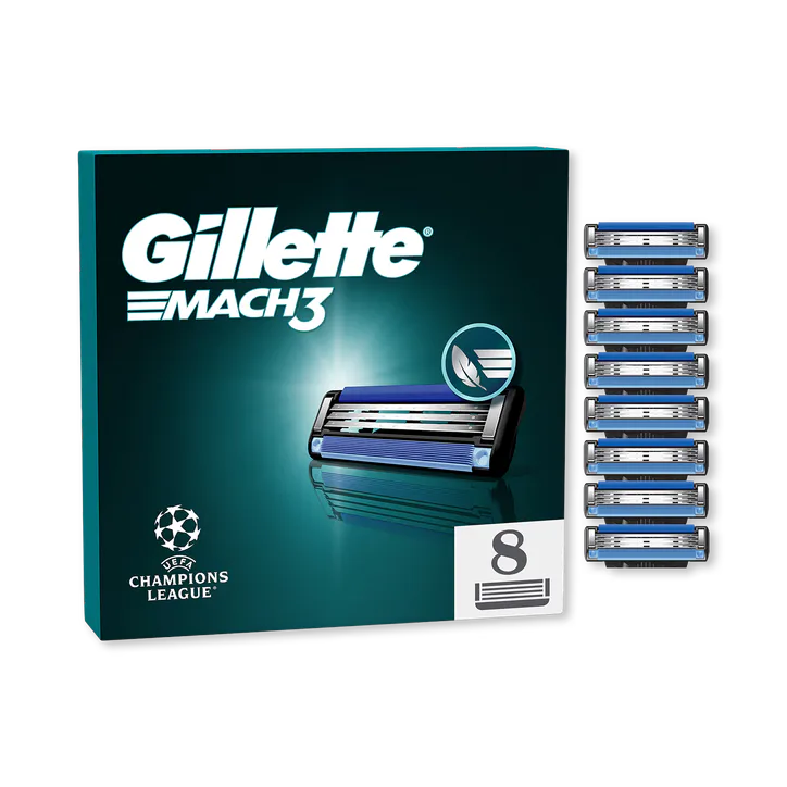 Gillette Mach3 Razor Refills for Men, 8 Razor Blade Refills detail 2