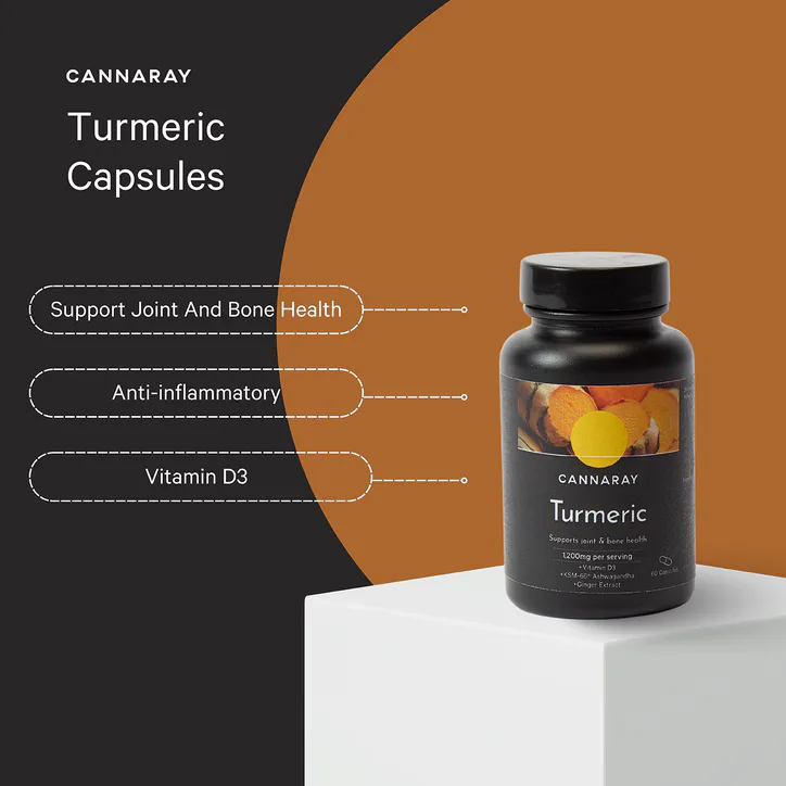 Cannaray Turmeric Capsules 1200mg 60 Capsules, additional product view 3