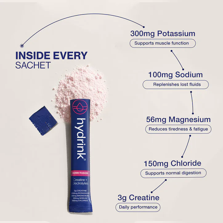 Hydrink Creatine & Electrolytes Berry Fusion - 6 sachets detail 3