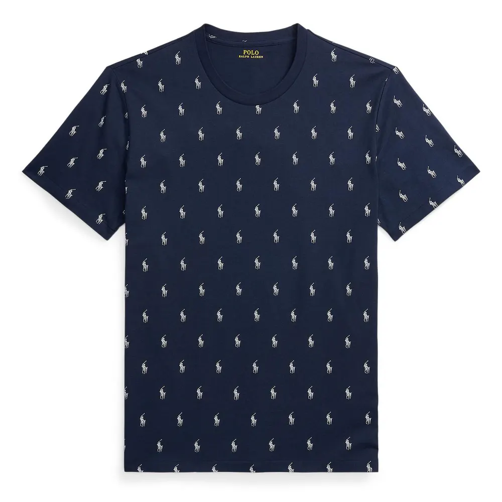 Polo Ralph Lauren Mens All-Over Pony Cotton Short Sleeve T-Shirt