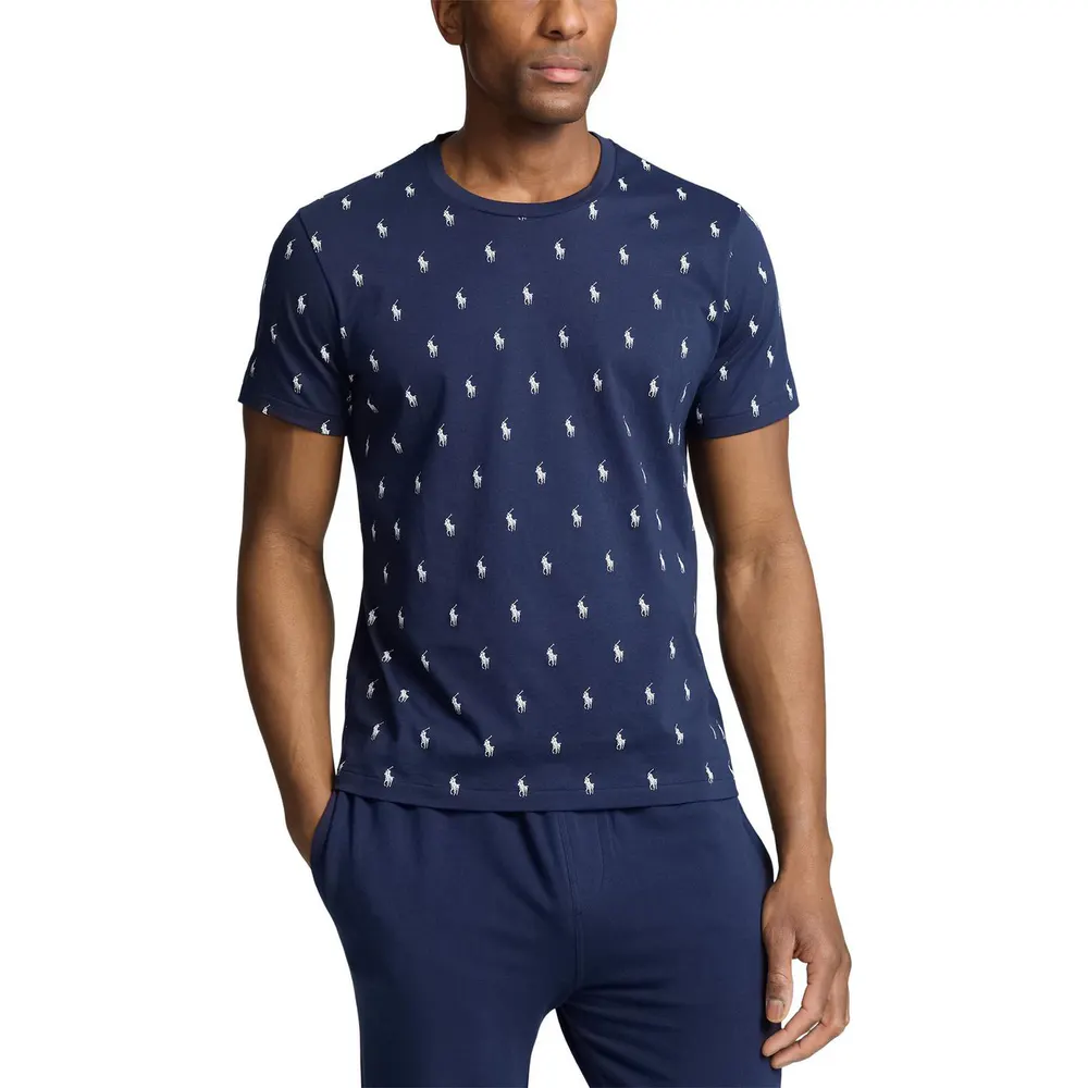 Polo Ralph Lauren Mens All-Over Pony Cotton Short Sleeve T-Shirt detail 2