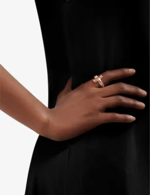 TIFFANY & CO Tiffany T T1 Wide 18ct rose-gold ring - 7 detail 2