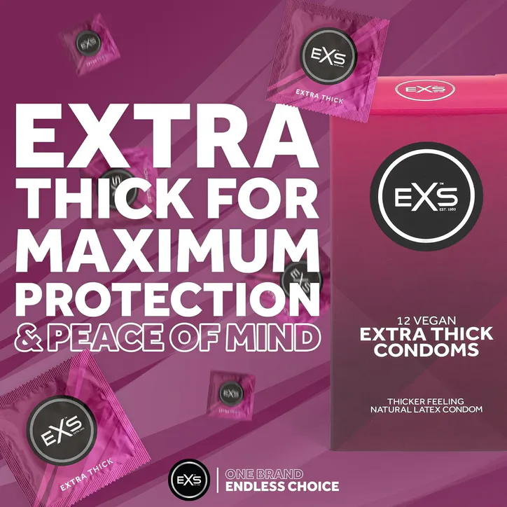 EXS Extra Thick Condoms Vegan Extra Protection 144 Pack detail 3