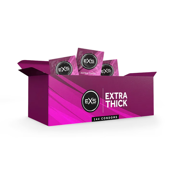EXS Extra Thick Condoms Vegan Extra Protection 144 Pack