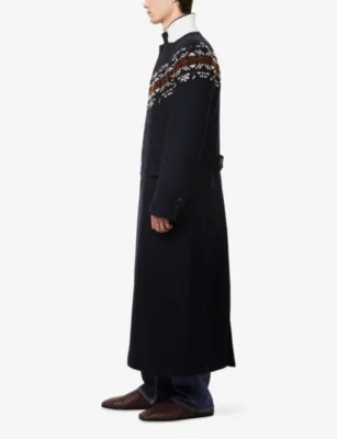DRIES VAN NOTEN Ralor Embroidered Wool-Blend Coat detail 3