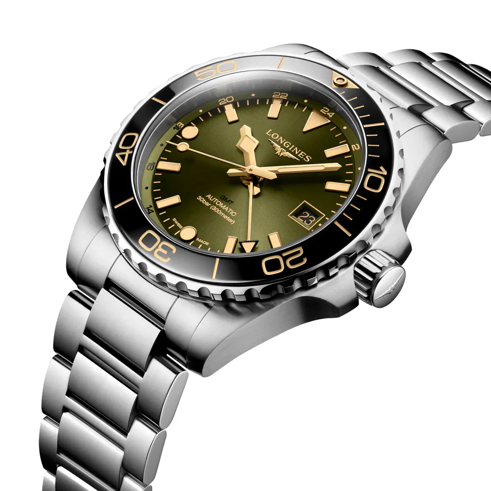 Longines HydroConquest 41mm Mens Watch Green Stainless Steel in Green, additional product view 2
