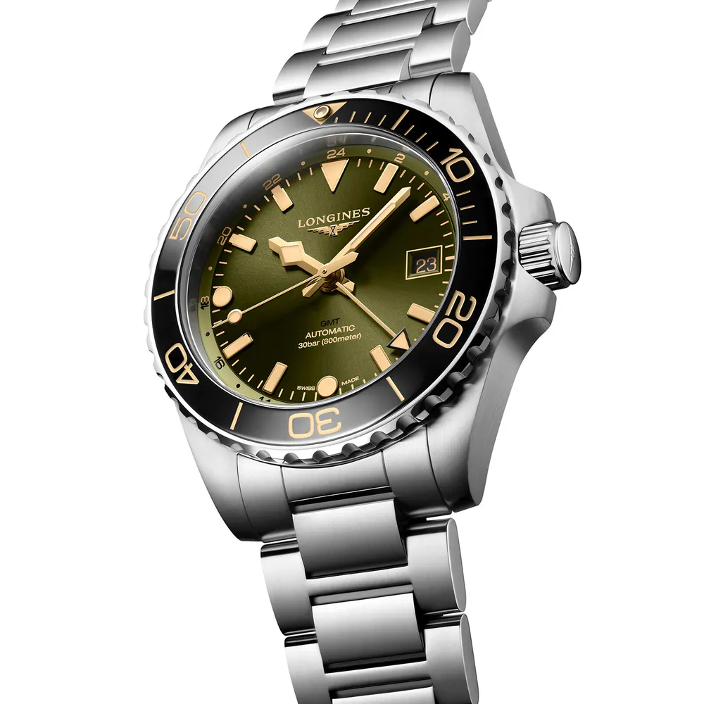Longines HydroConquest 41mm Mens Watch Green Stainless Steel in Green, additional product view 3