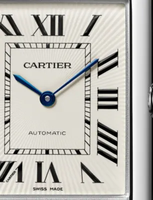 CARTIER Tank Louis Large Model Platinum And Leather Automatic Watch in PLATINUM, additional product view 2