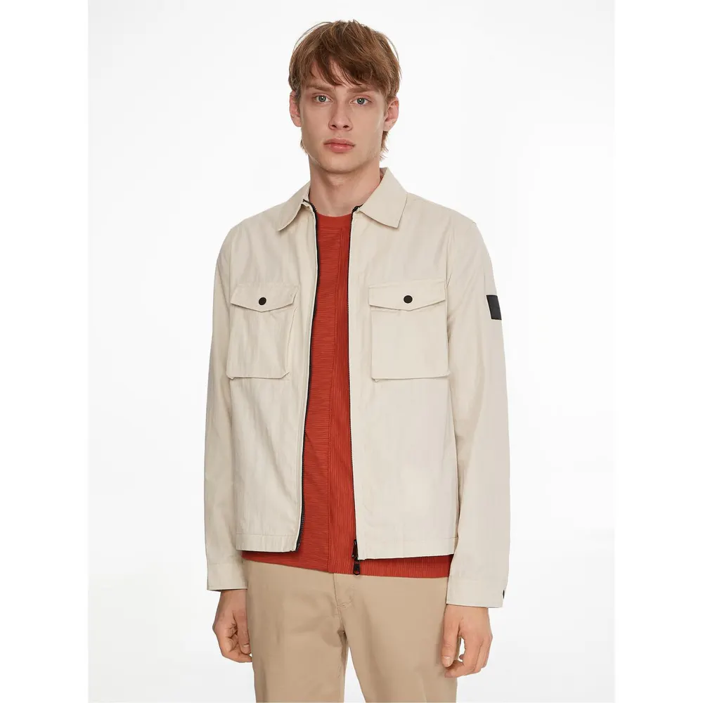 Calvin Klein Men's Lifestyle Cotton Long Sleeve Overshirt detail 3