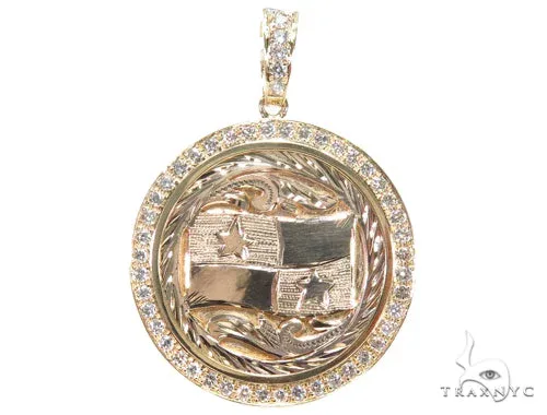 RINA - For Him FACTORY Panama Flag Diamond Pendant 42917 in Rose Gold – Pendant