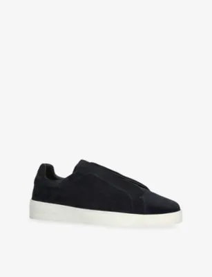 JUDE LLOW Luca Suede Trainers - EUR 45 / 11 UK MEN in NAVY, additional product view 3