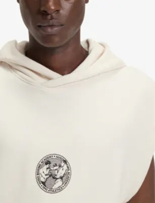 HUGO Logo-Print Relaxed-Fit Sleeveless Sweatshirt detail 3